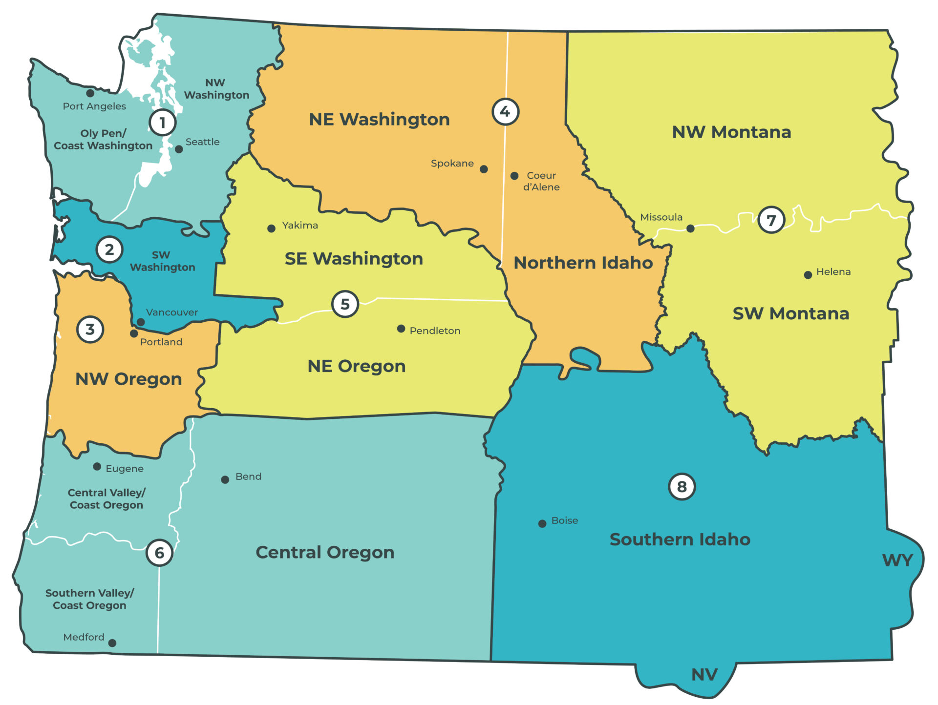 Field Specialist territories map