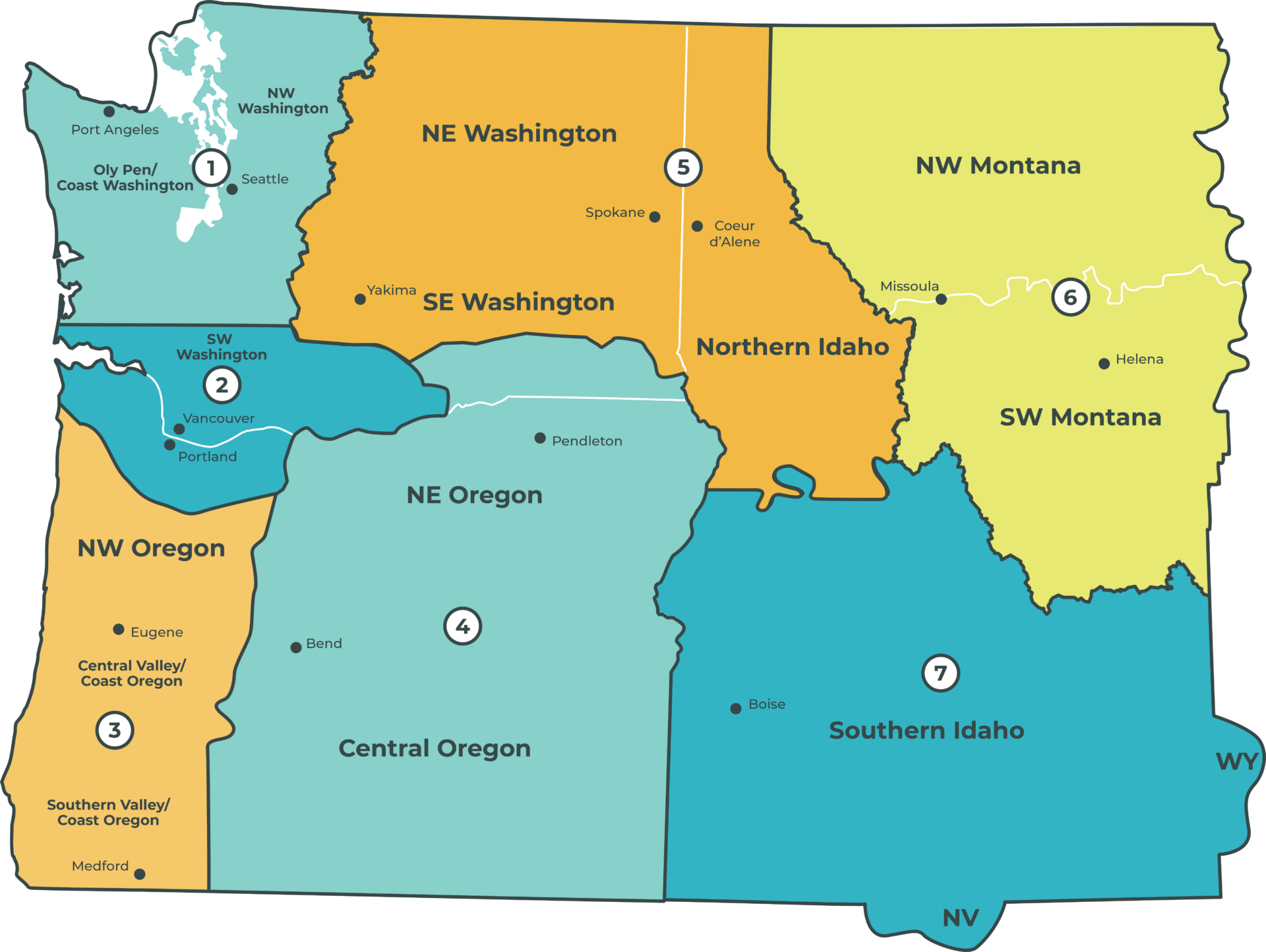 Field Specialist territories map